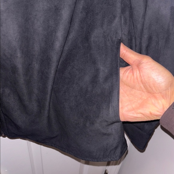 Slate & Stone Suede feel Bomber Jacket Black NWT Sz XXL - Picture 5 of 7